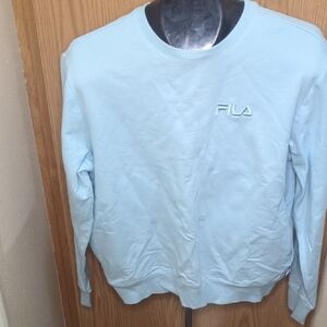 Fila Baby Blue Crewneck Sweater with Logo
